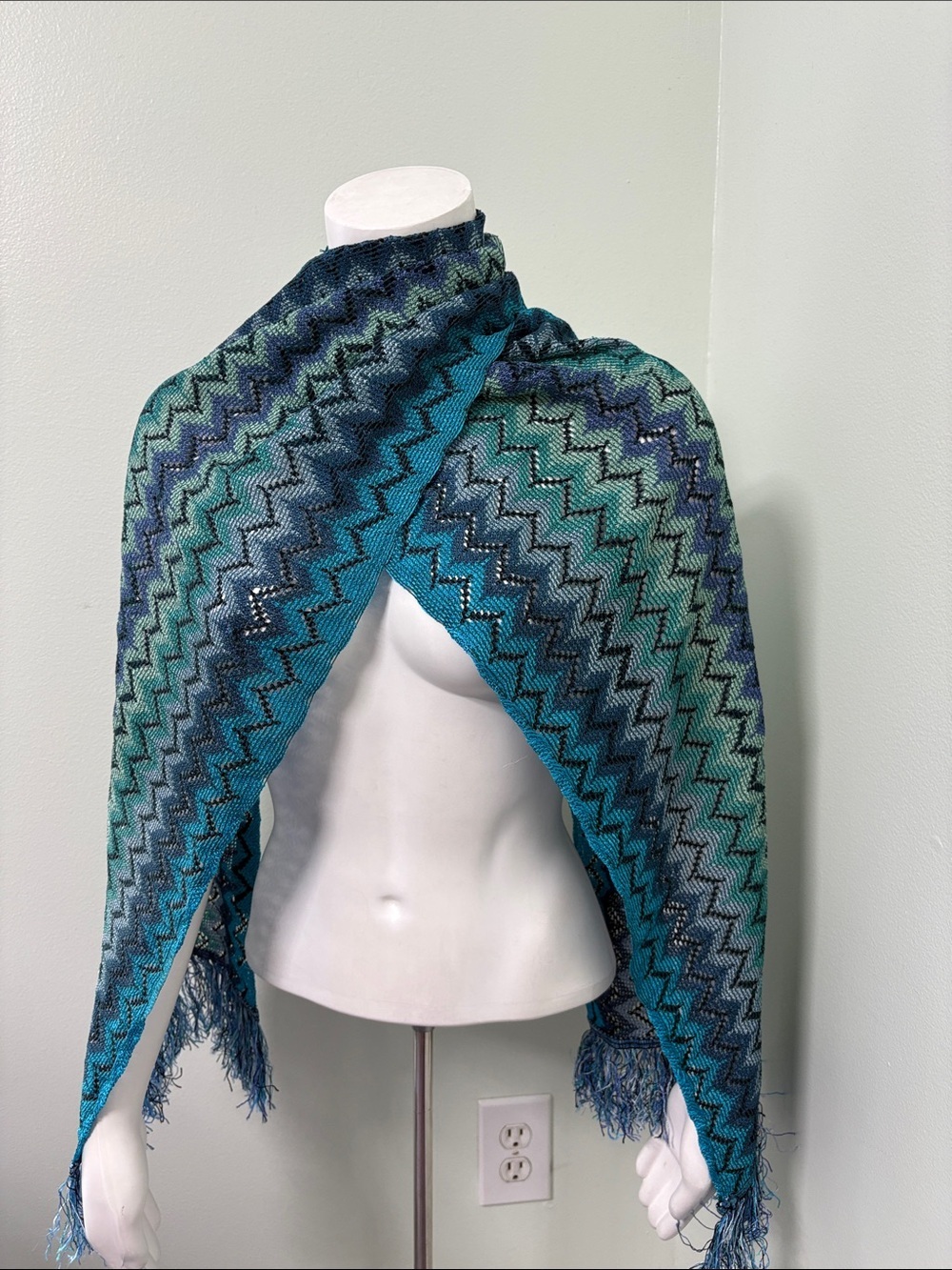 Missoni blue scarf